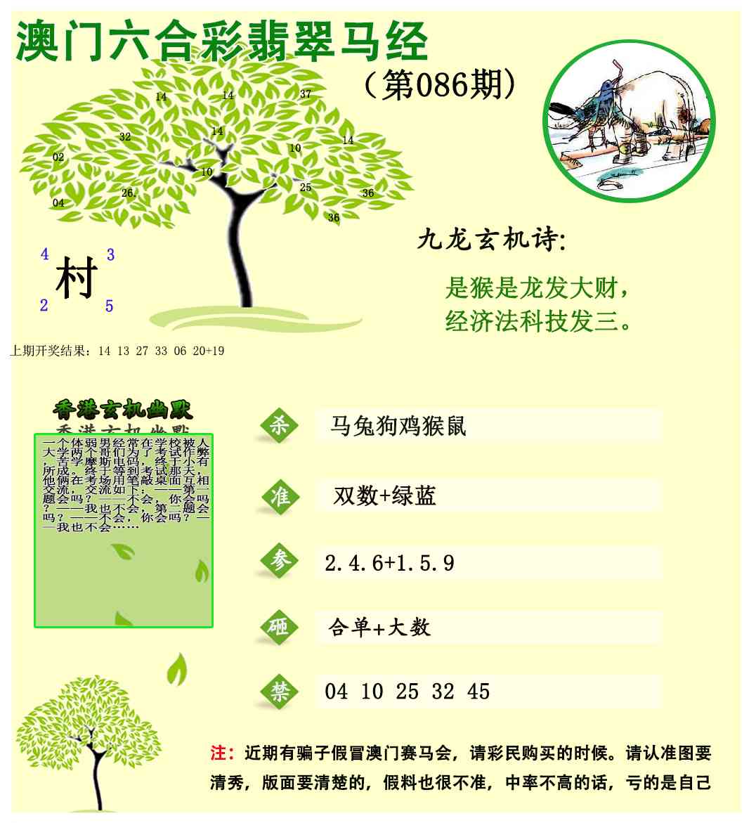 086期翡翠马经[图]