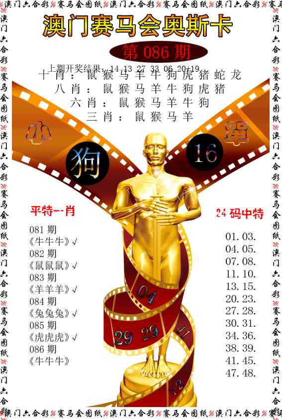 086期新奥斯卡[图]